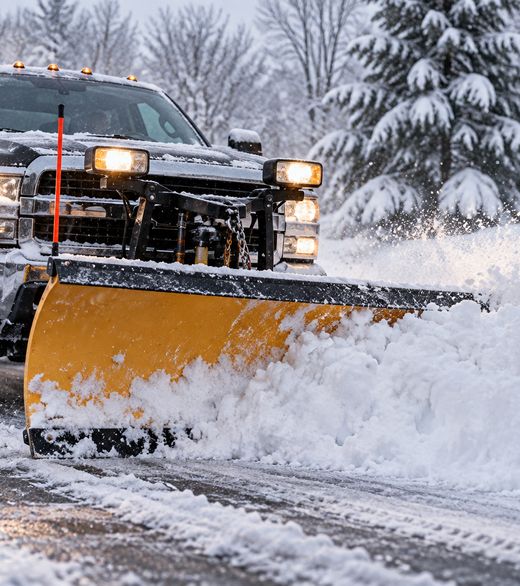 Snow plowing in Central Vermont